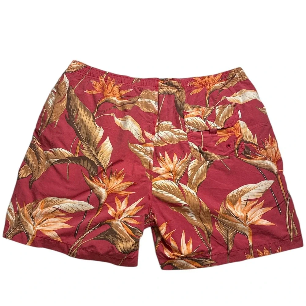 TOMMY BAHAMA RELAX Men's XL Board Shorts Swim Trunks Tropical Orange‎ Red